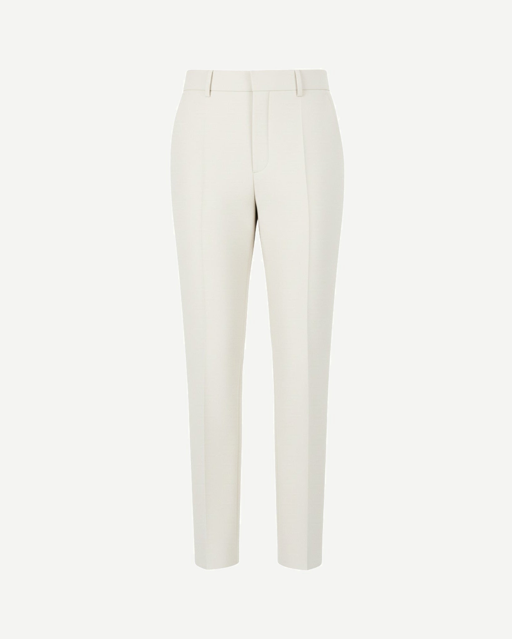 Tailory ivory slim-fit trousers front view