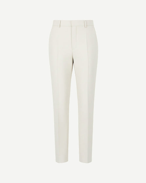 Tailory ivory slim-fit trousers front view