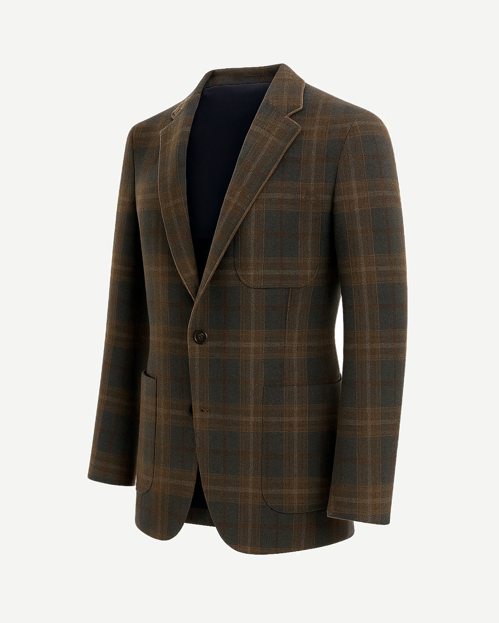 Pietra Sport Coat  Grey Tan  Unstructured Fit  Artisan Details