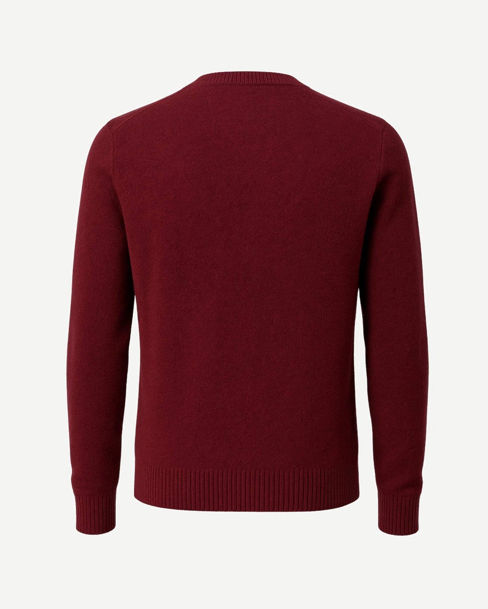 Tailory burgundy cashmere men’s sweater back view
