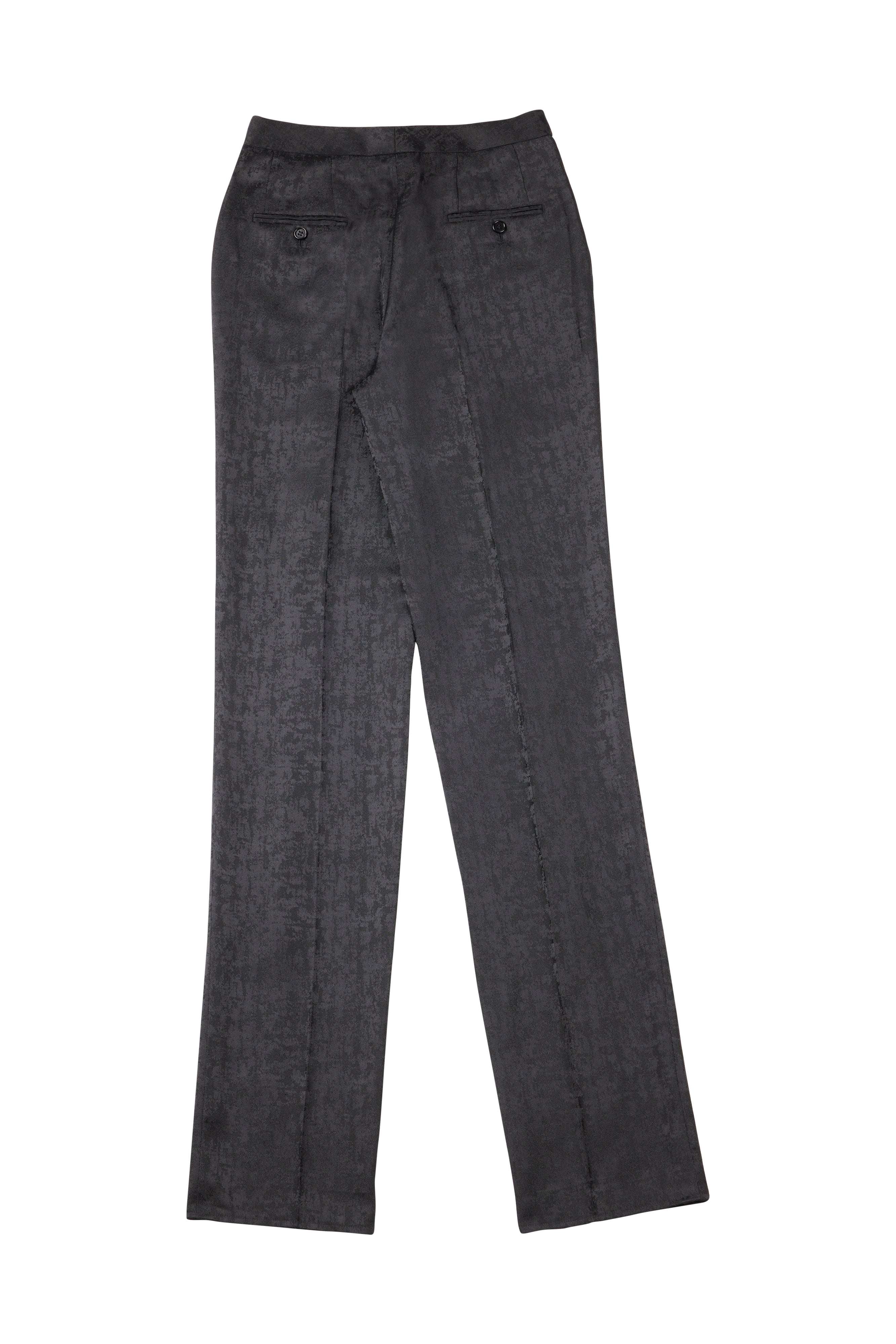 Black Jacquard Evening Pants