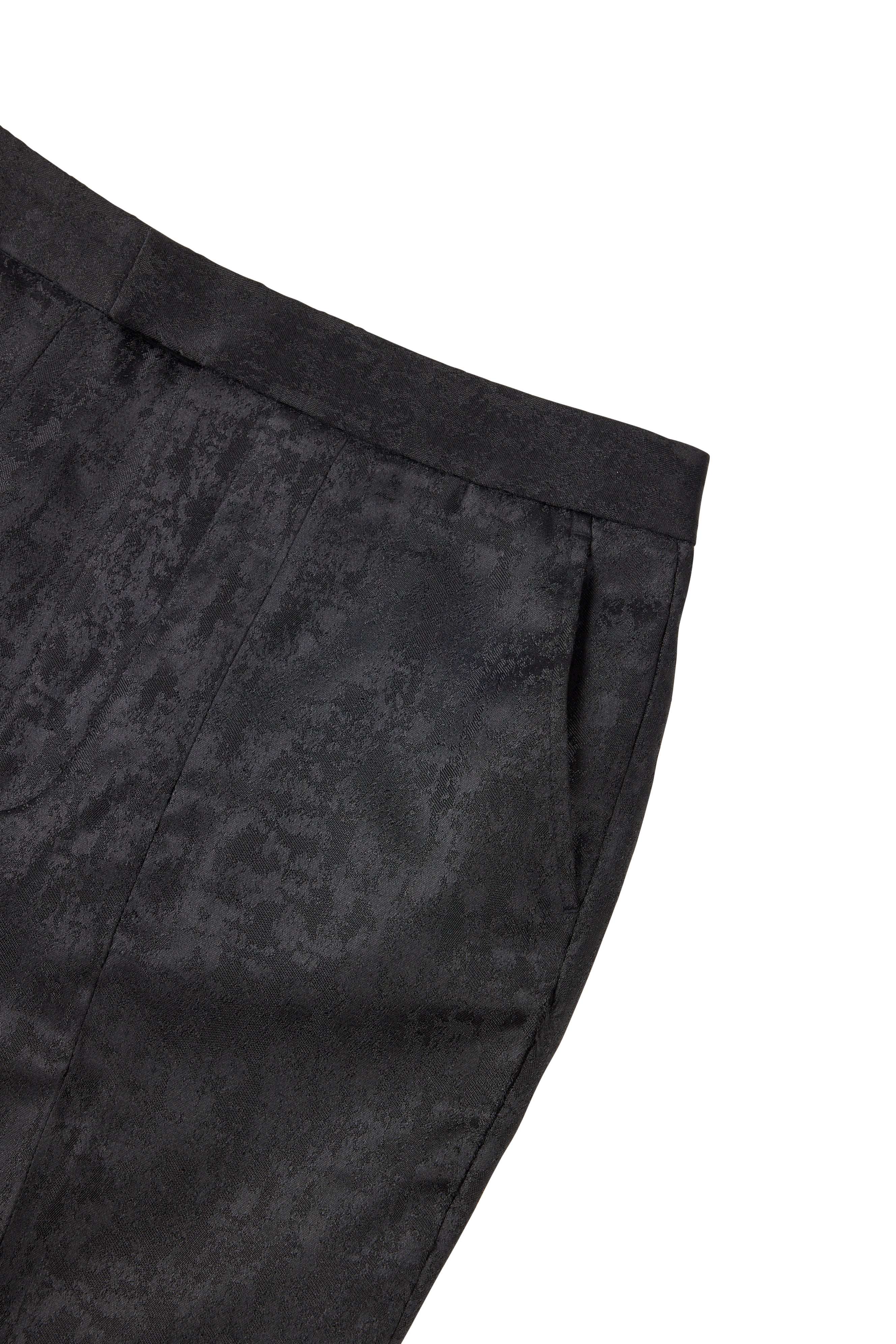 Black Jacquard Evening Pants