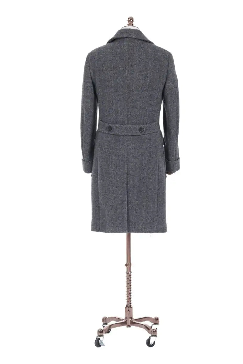 The Tailory New York Double Breasted Overcoat WIth Back Belt