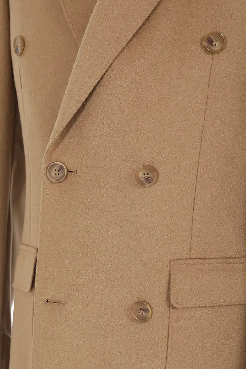 Double Breasted Overcoat with Notch Lapel