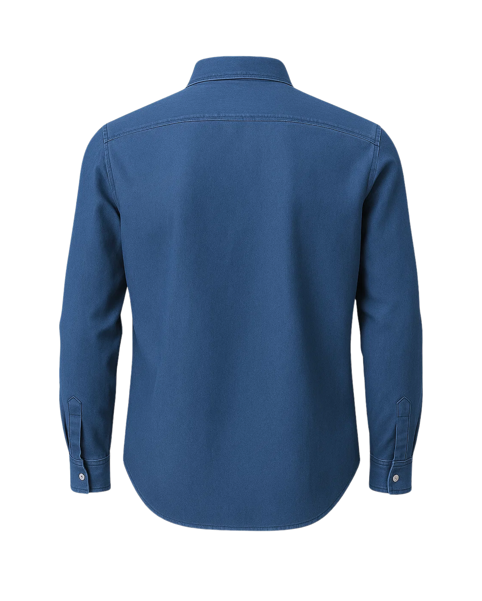 the-tailory-new-york-mens-blue-denim-casual-shirt-back.