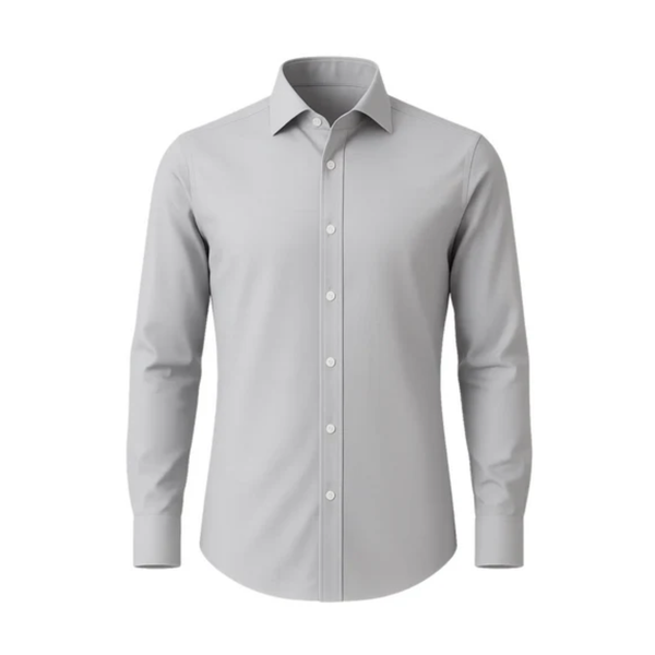 The Tailory New York Men's Light Gray Dress Shirt for Men, XL