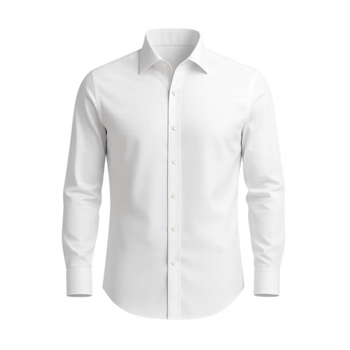 The Tailory New York men's white classic business dress shirt front view