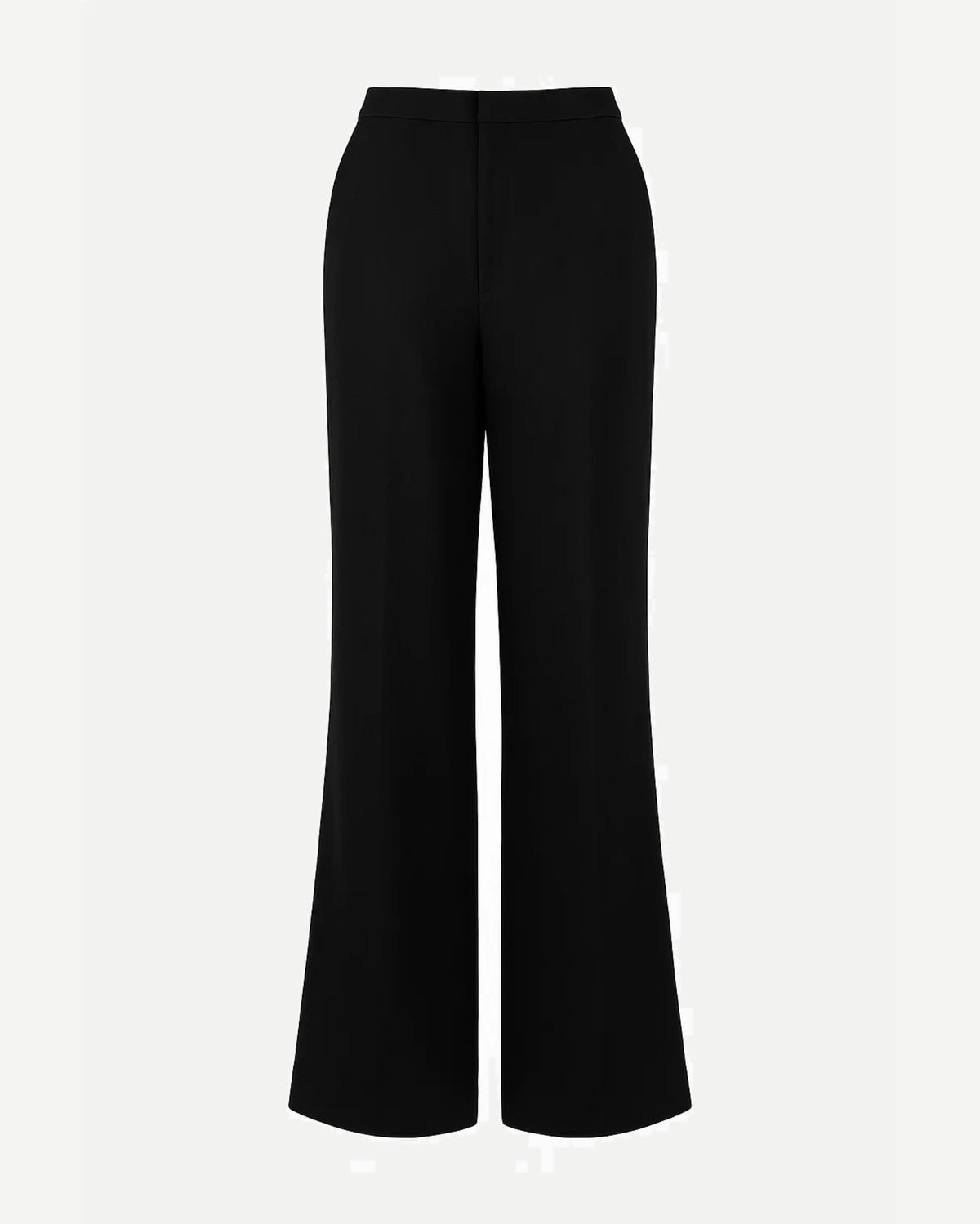 Tailory black wide leg women’s suit pants high-rise front view
