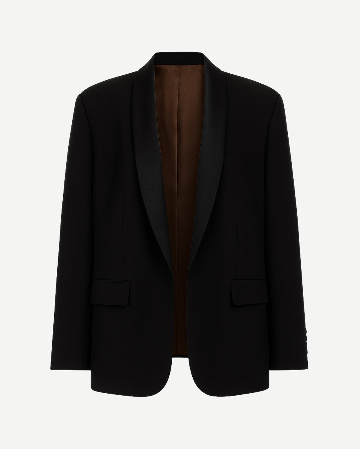 Tailory_Blazer_Black_Oversized_SatinLapels_FrontView