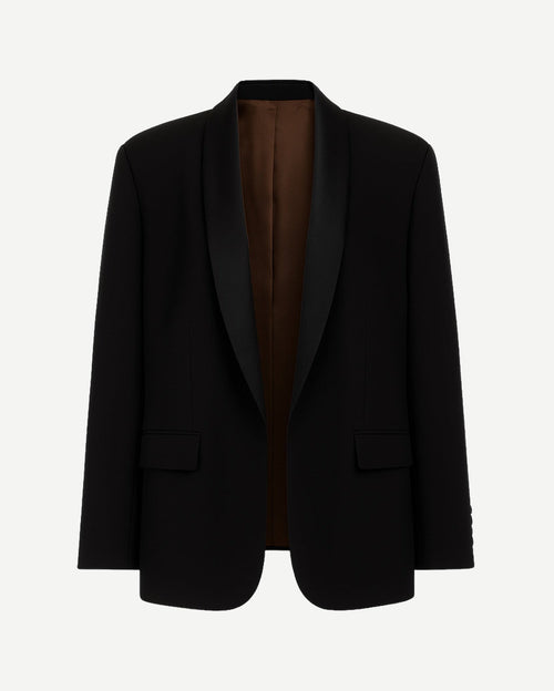 Tailory_Blazer_Black_Oversized_SatinLapels_FrontView