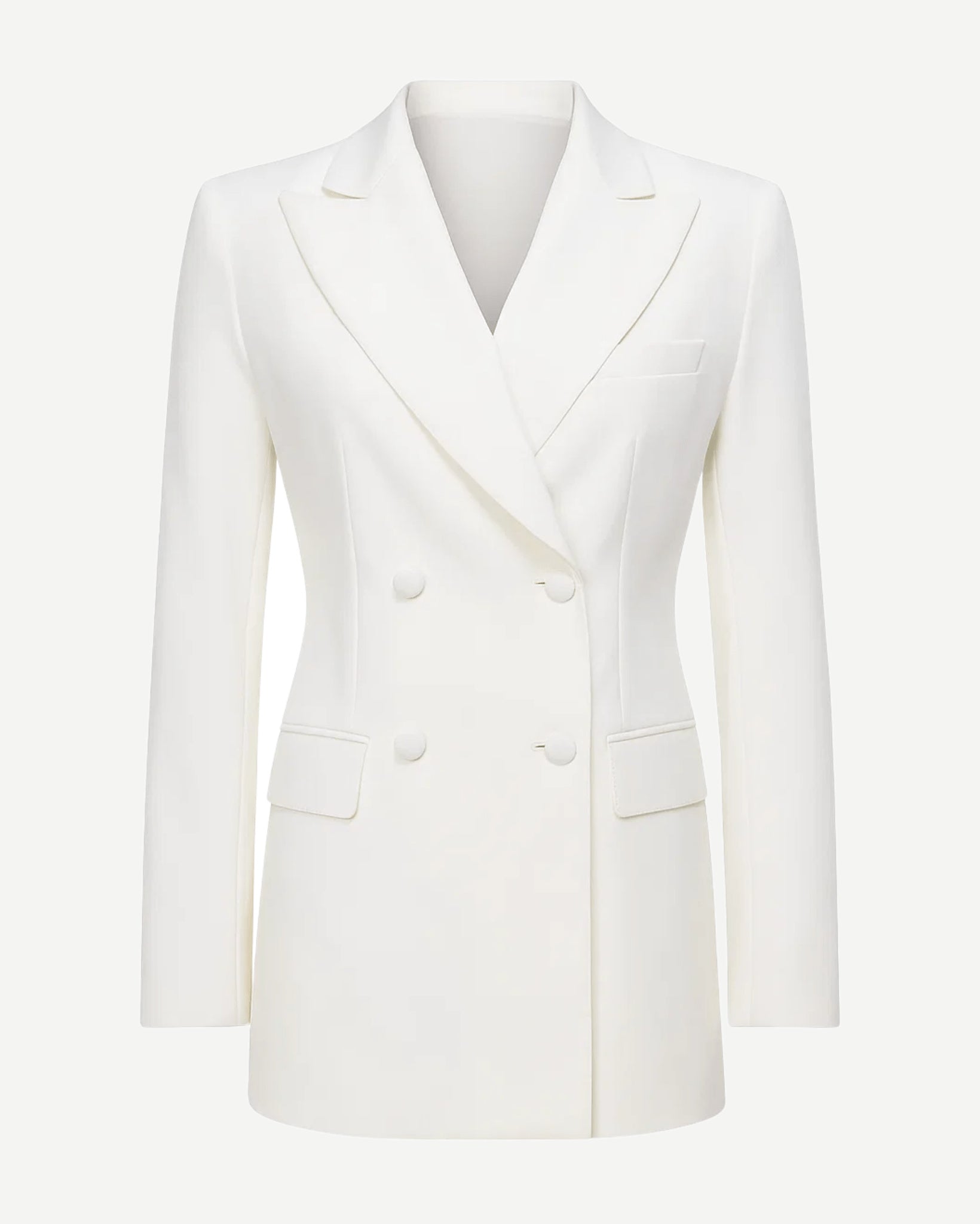City Hall Wedding | White Wedding Suit Jacket Double Breasted - Suit - The Tailory New York