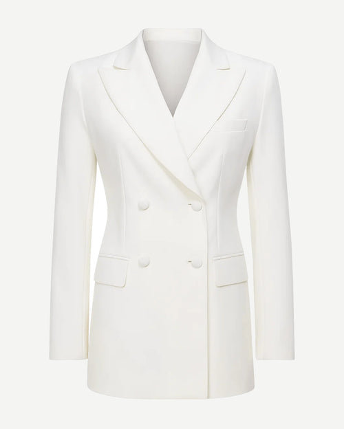 City Hall Wedding | White Wedding Suit Jacket Double Breasted - Suit - The Tailory New York
