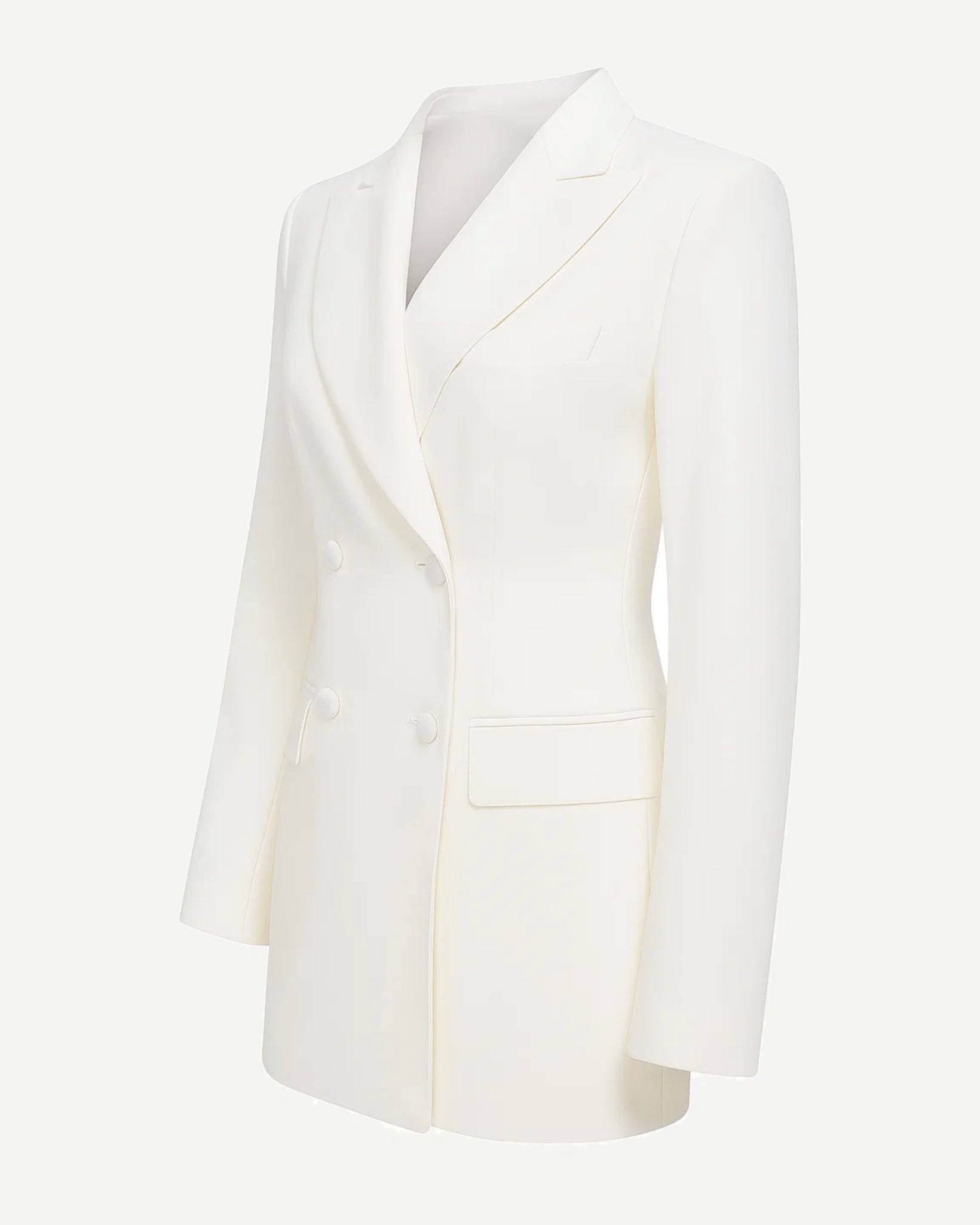 City Hall Wedding | White Wedding Suit Jacket Double Breasted - Suit - The Tailory New York