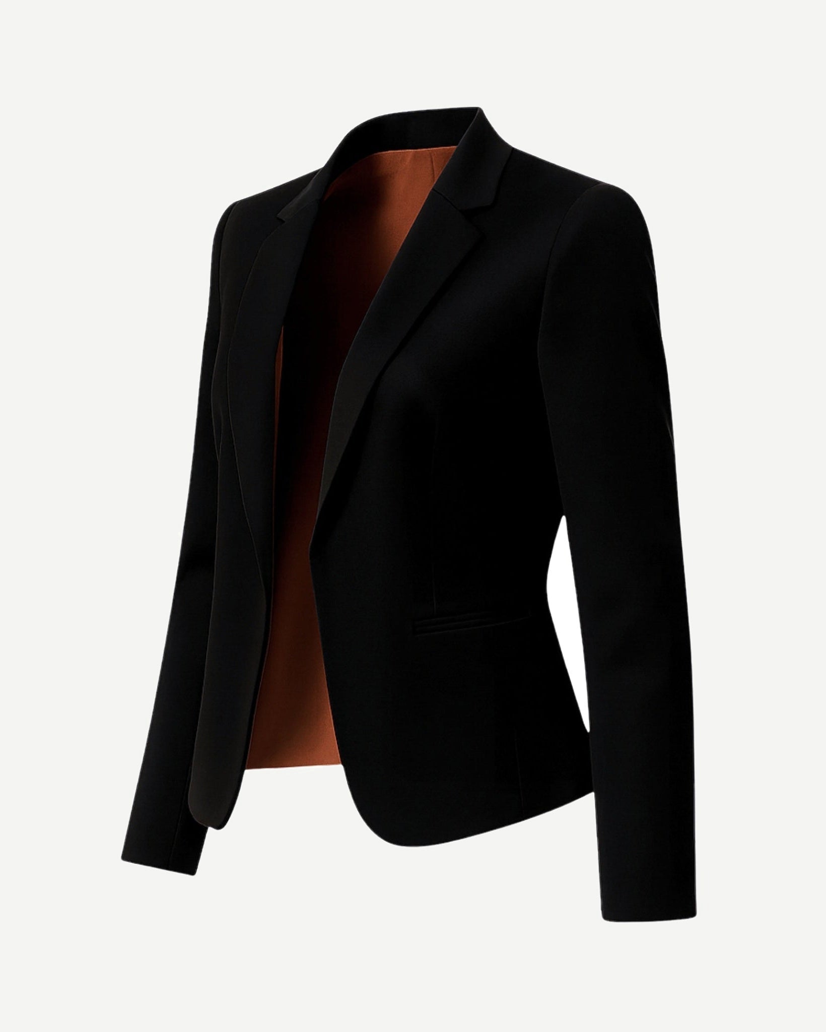 Tailory black bridal suit jacket satin lapels side view