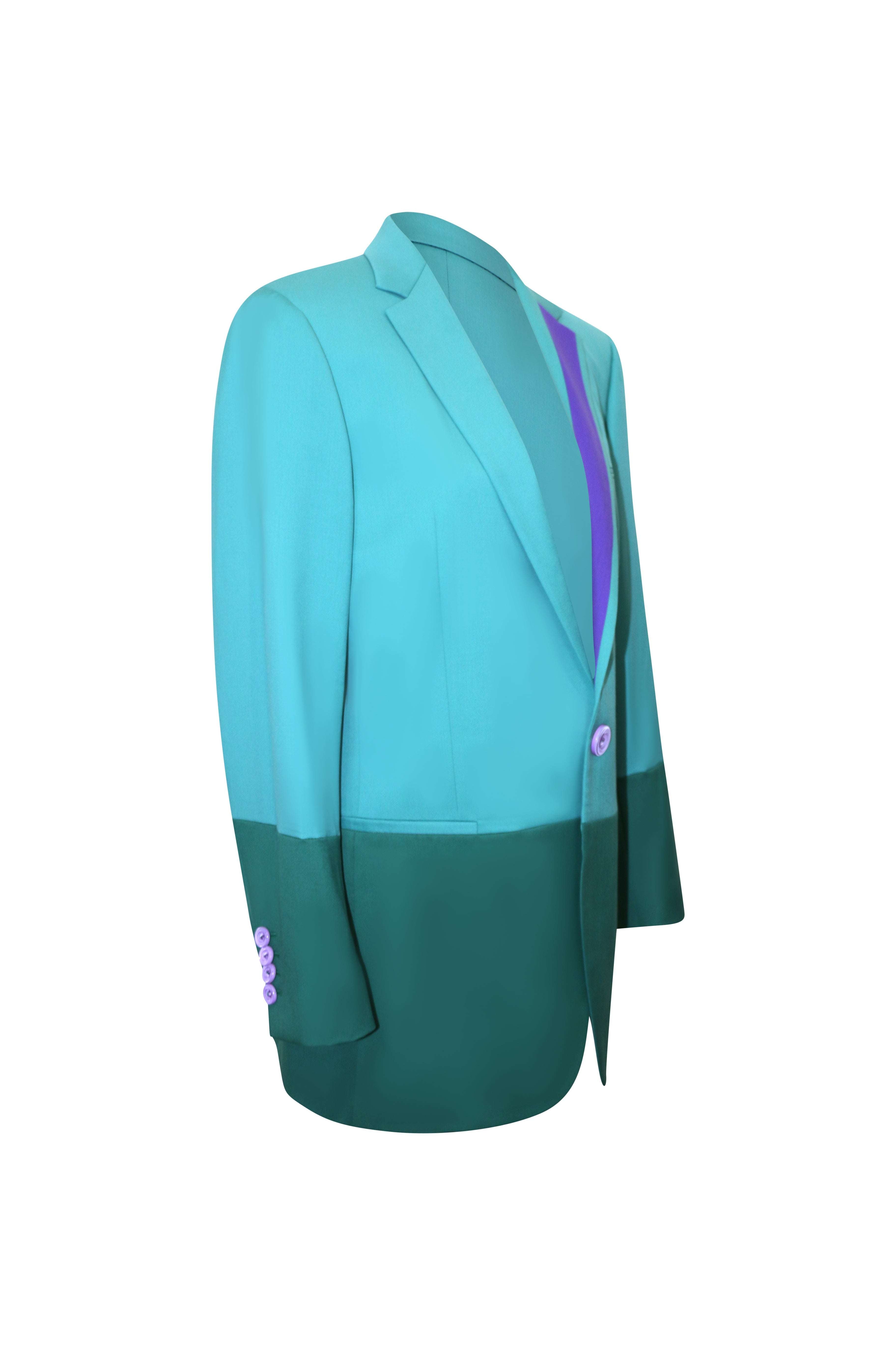 Emerald Silk Blend Statement Blazer