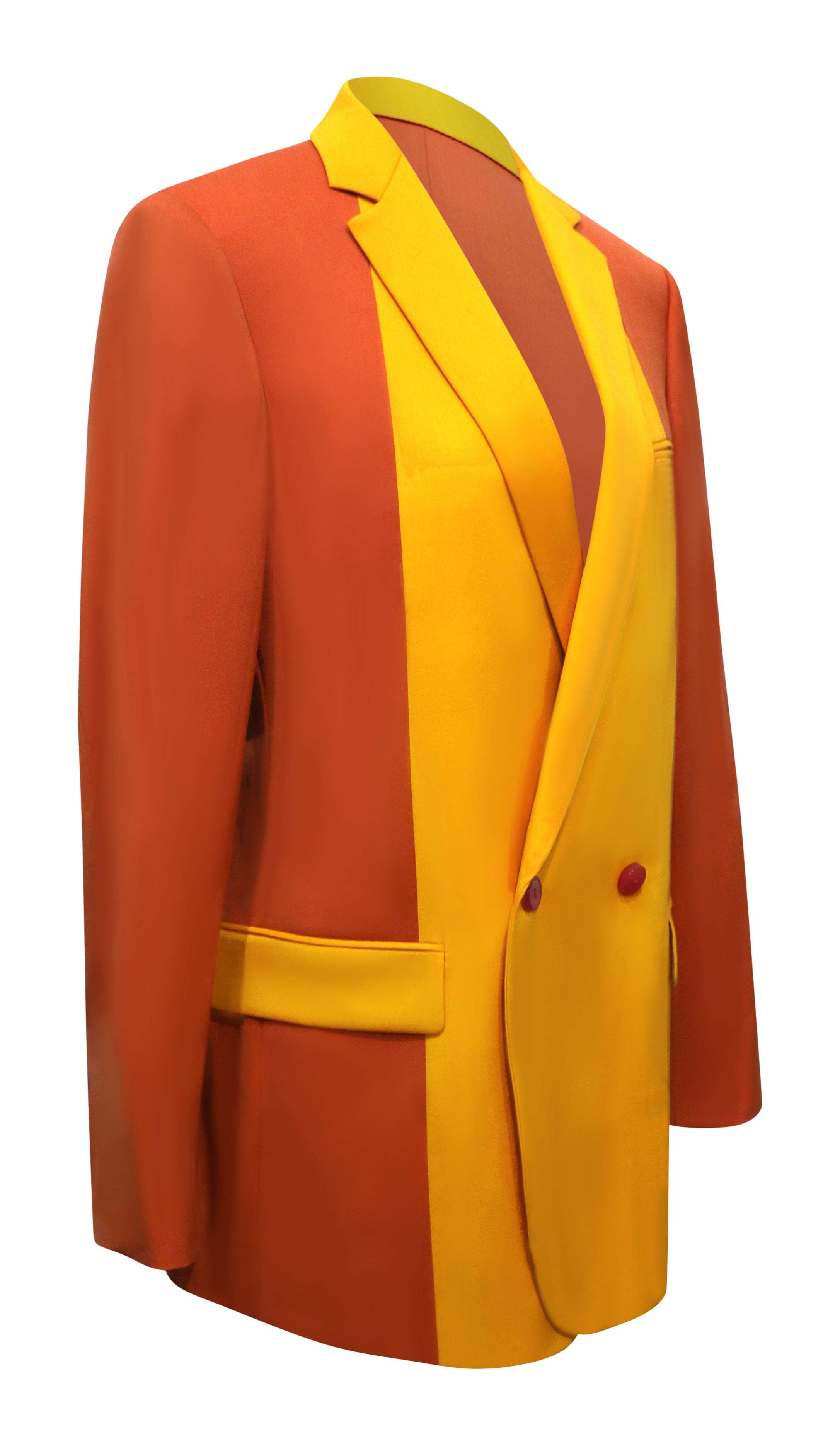 Orange Pink Oversized Blazer