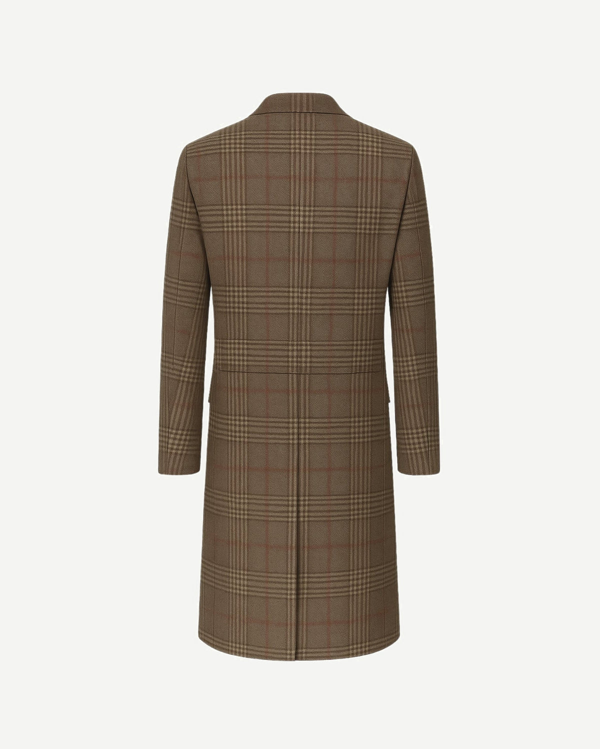 Terra Walking Coat  Glen Plaid Wool  Tailored Canvas Structure