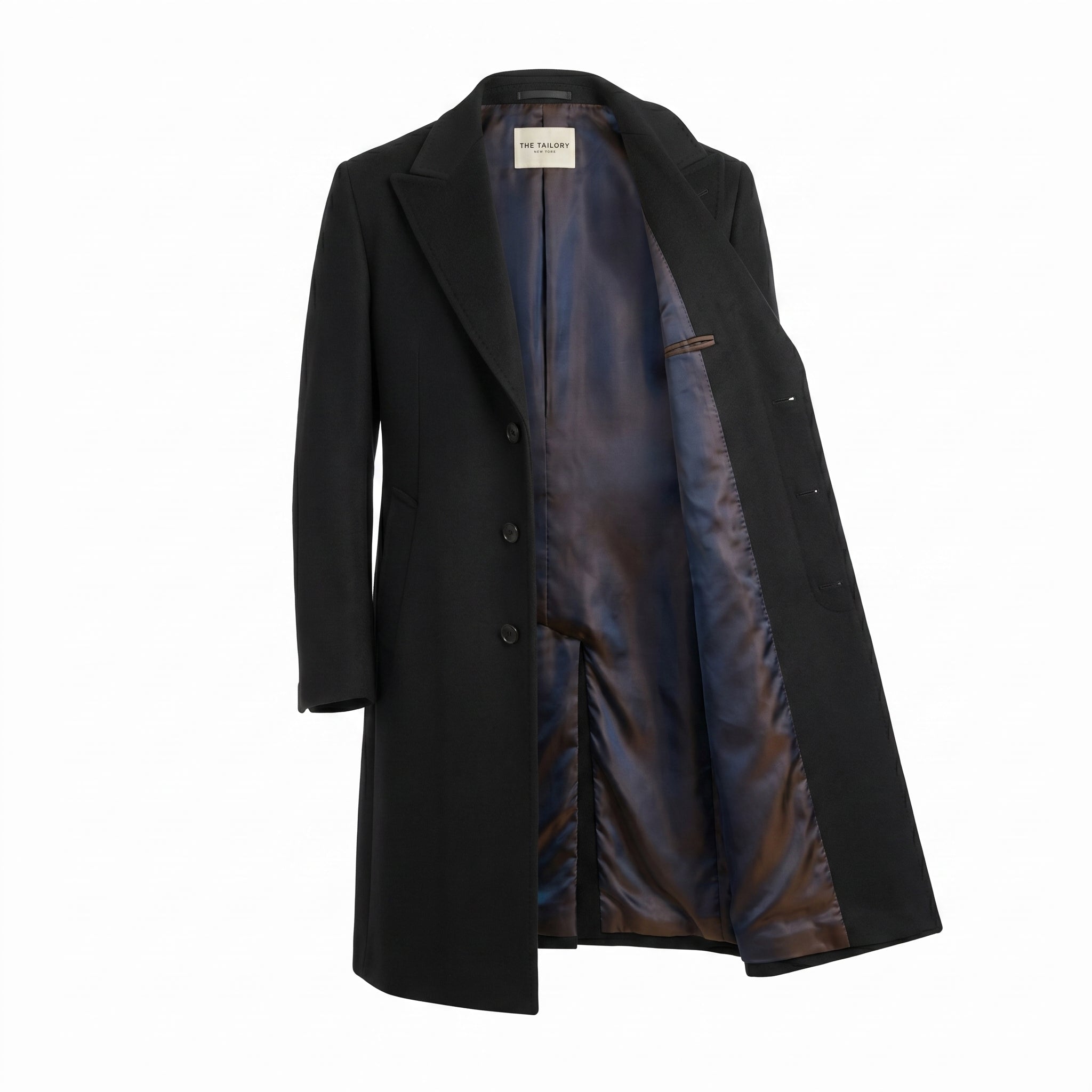 The Final Cut Overcoat — three-quarter right view — The Tailory NYC, Director's Cut
