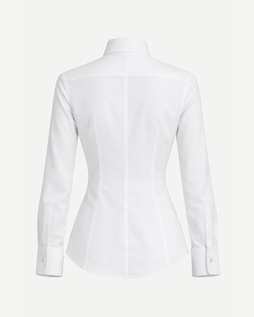 Tailory white tailored tuxedo shirt back view