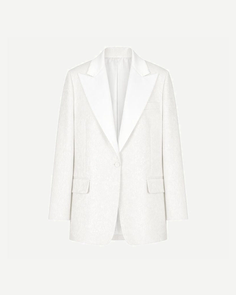 White blazer on a white background