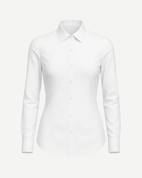 Tailory white tailored fitted shirt front view