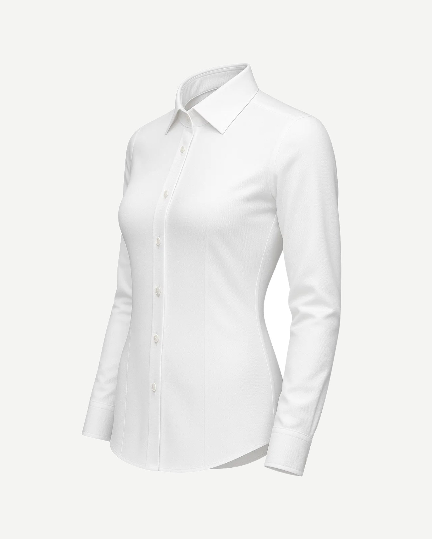 Tailory white tailored fitted shirt side view