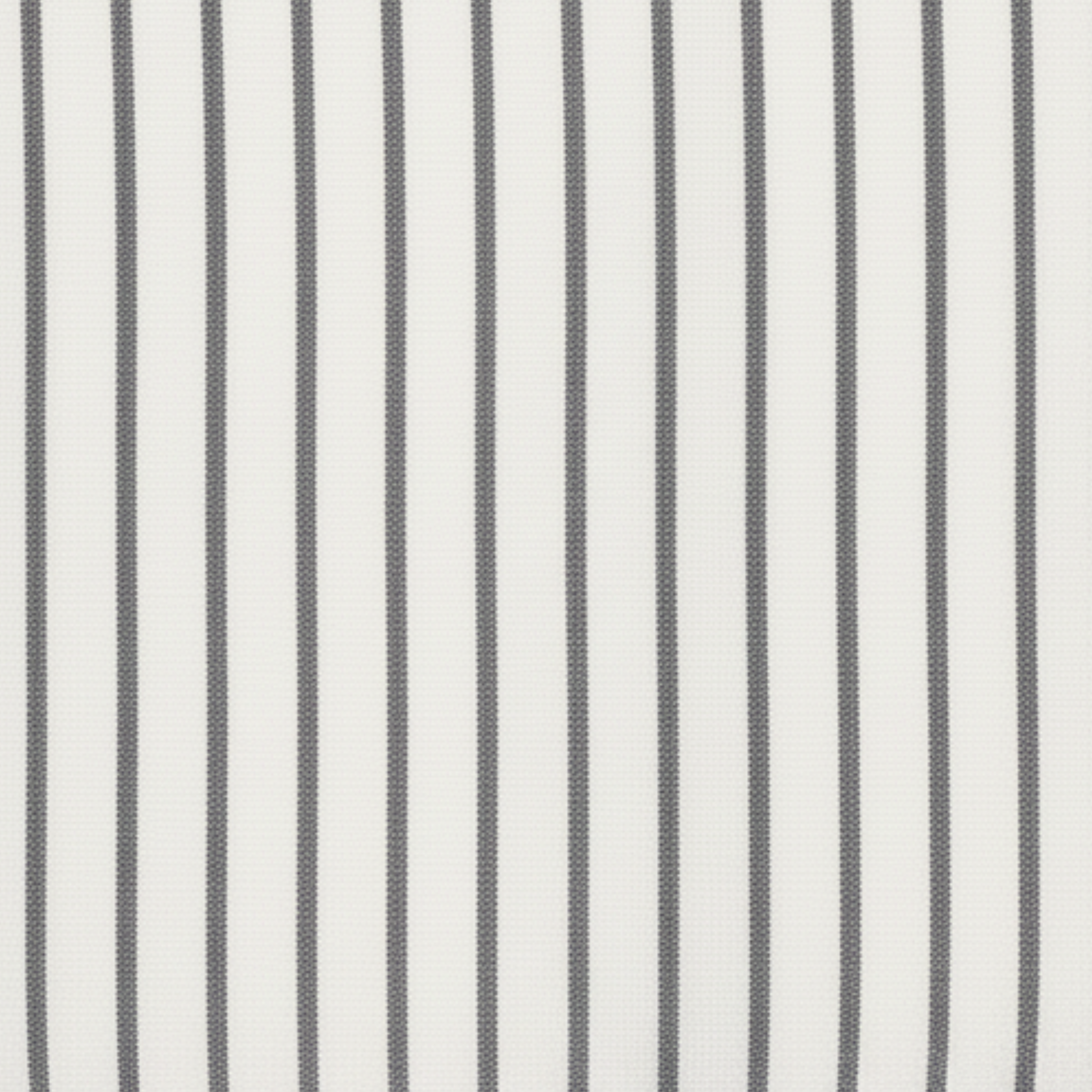Tailory white grey vertical-stripe fabric swatch with navy contrast placket detail