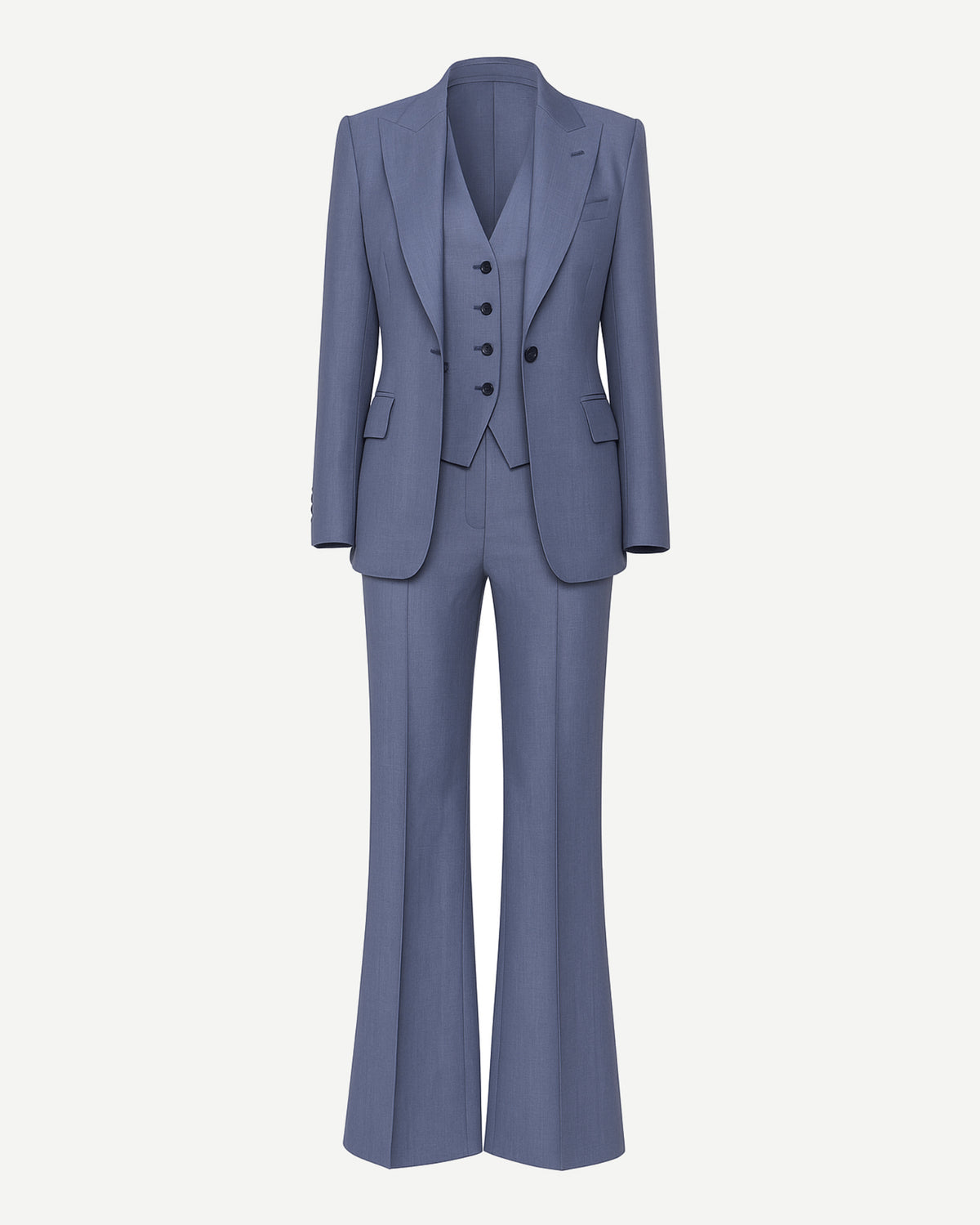 Women’s 3 - Piece Summer Suit Set | Oversized Blazer, Vest & Flared Pants - Suit Set - The Tailory New York