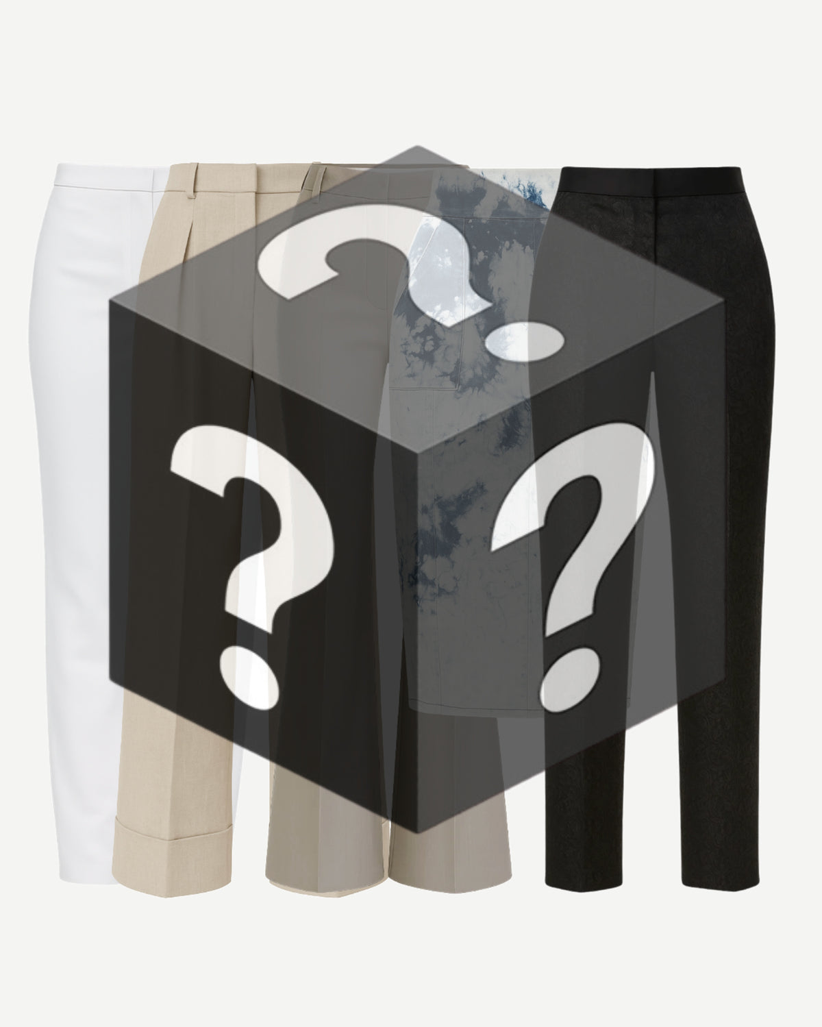 Tailory women’s mystery blind box for bottoms with concealed archival item