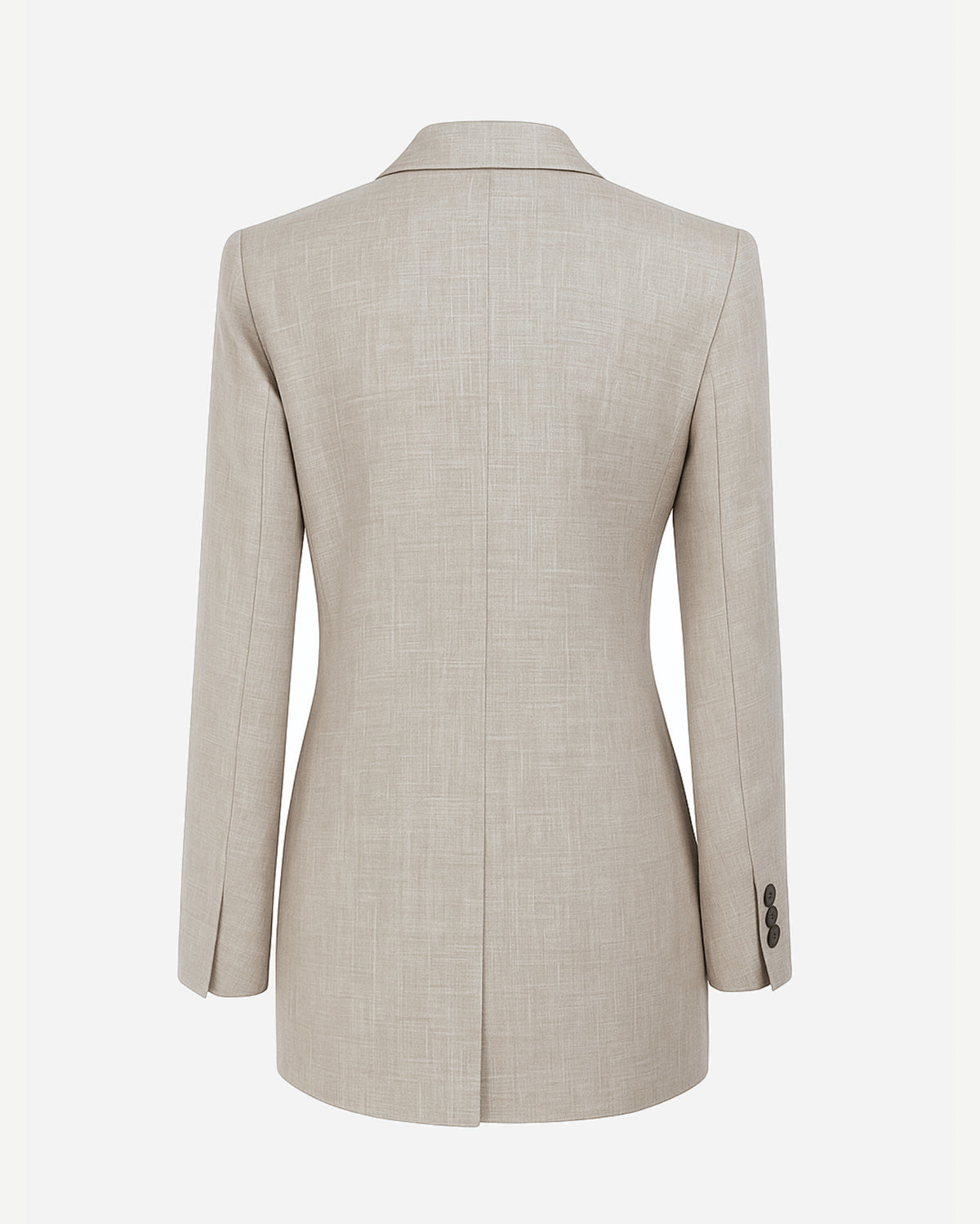 Tailory stone Loro Piana single-breasted blazer back view