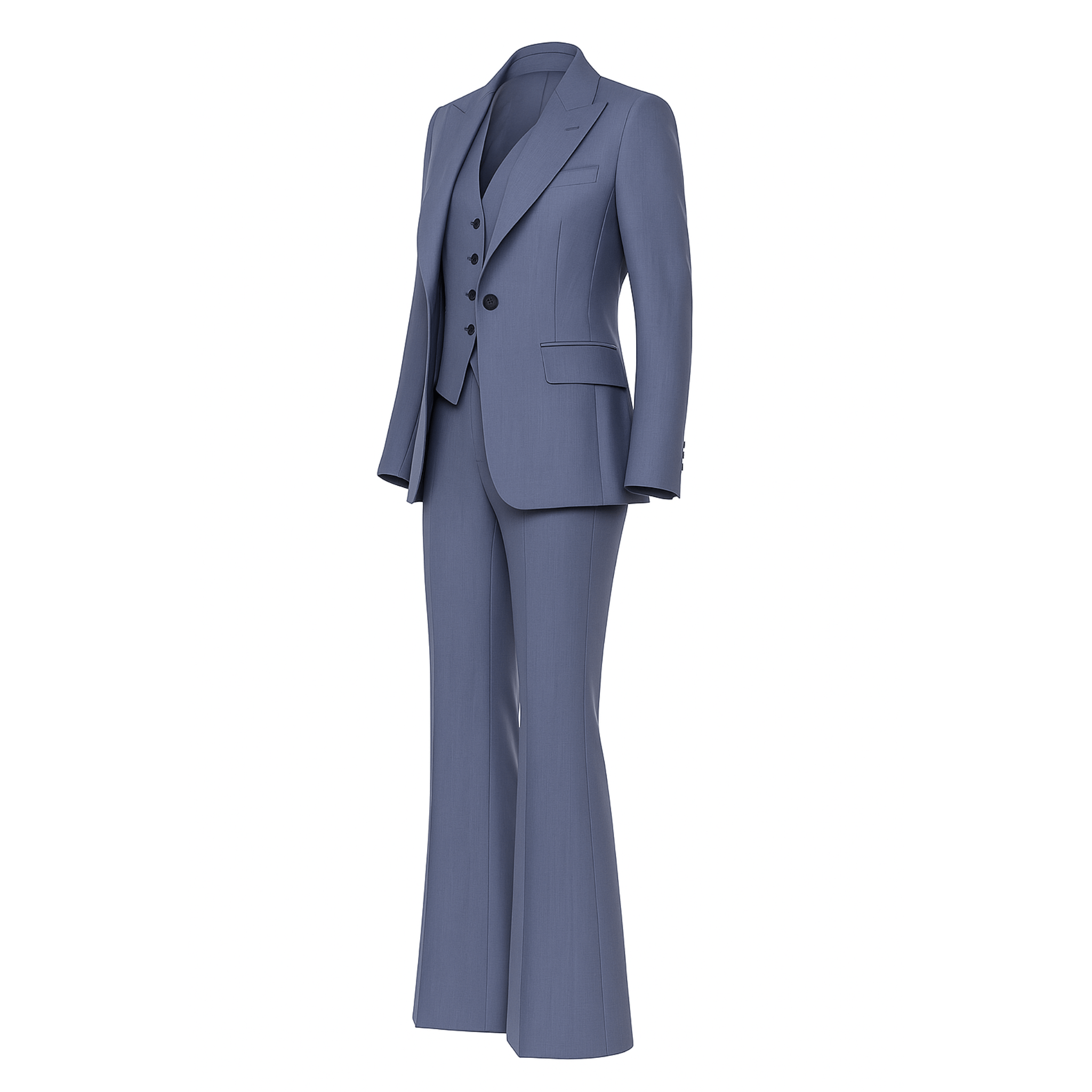 Women’s 3 - Piece Summer Suit Set | Oversized Blazer, Vest & Flared Pants - Suit Set - The Tailory New York