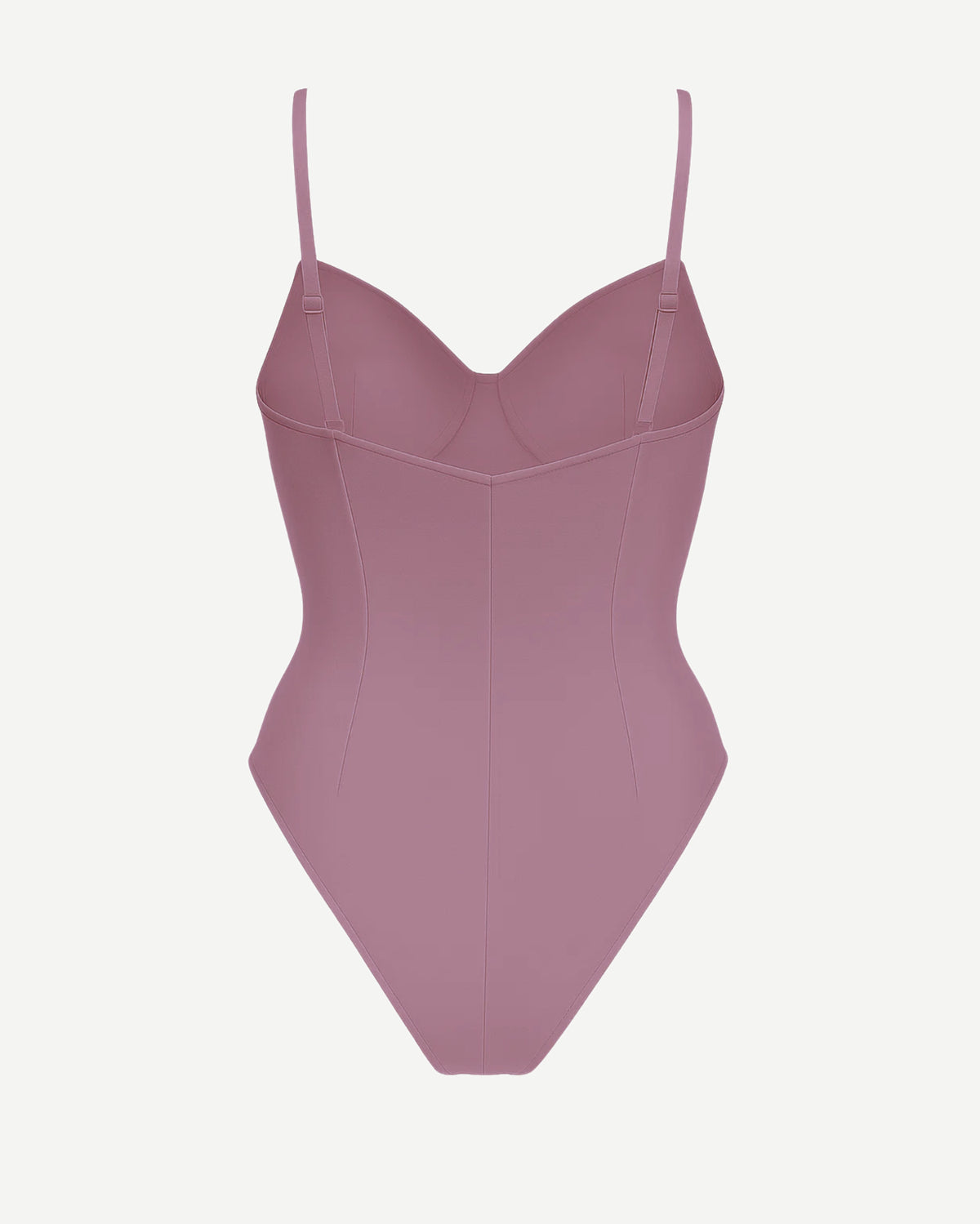 Women's Pink Loro Piana Corset Bodysuit Superfine Merino Wool featuring a sleek silhouette with structured cups, adjustable thin straps, and elegant contour seams in soft pink wool.