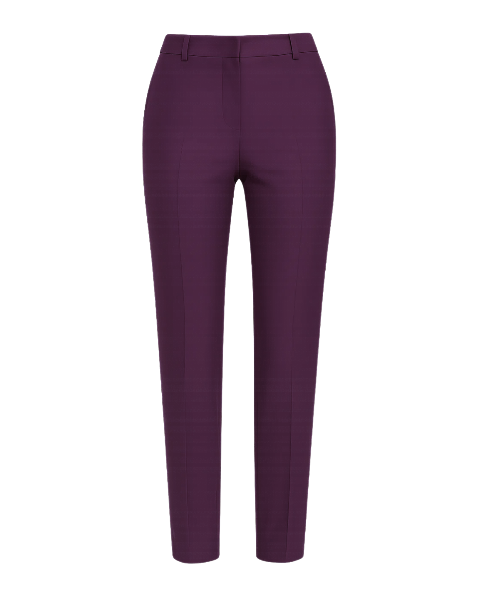 Women's Purple Loro Piana Tapered Pants Superfine Merino Wool featuring a high-rise waist, tailored slim fit through the legs, and refined tapered silhouette crafted from luxurious merino wool fabric.