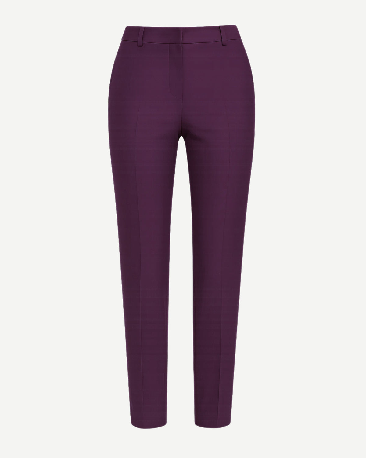 Women's Purple Loro Piana Tapered Pants Superfine Merino Wool featuring a high-rise waist, tailored slim fit through the legs, and refined tapered silhouette crafted from luxurious merino wool fabric.