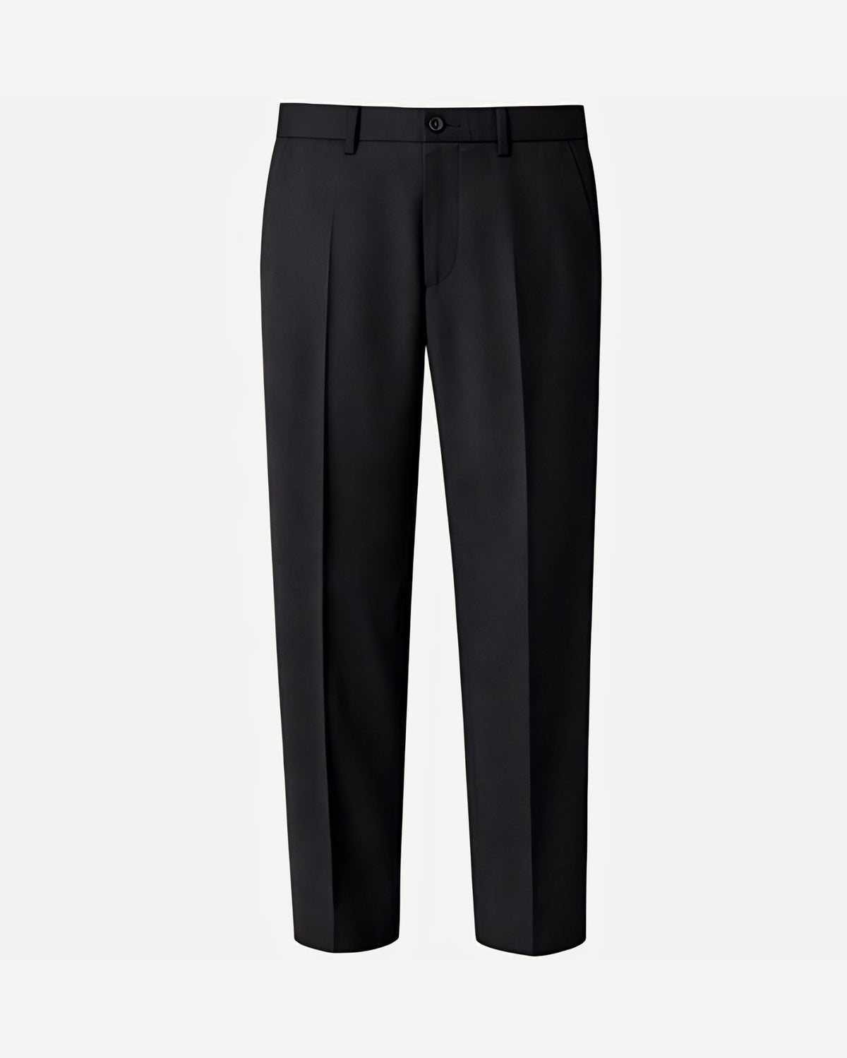 Women's Wearhouse | Black Oversized Women's Suit Pant featuring a relaxed straight-leg silhouette with front pleats, belt loops, and a classic mid-rise waist for sophisticated women's formal suiting.